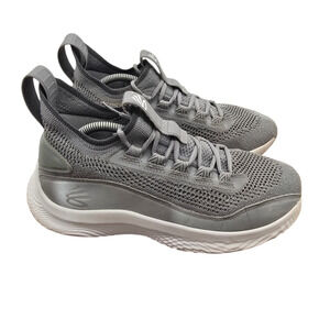Under Armour Flow Curry Unisex M7 W8.5 Gray White Basketball Shoes 4204885138